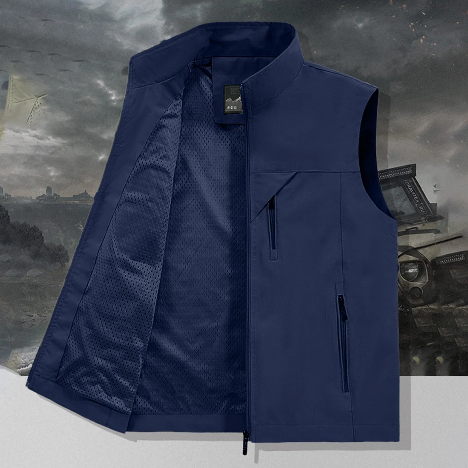 Gilet Uomo Estivo Traspirante Sportivo Leggero Cargo Senza Maniche Multitasche Outdoor Trekking Lavoro Pesca