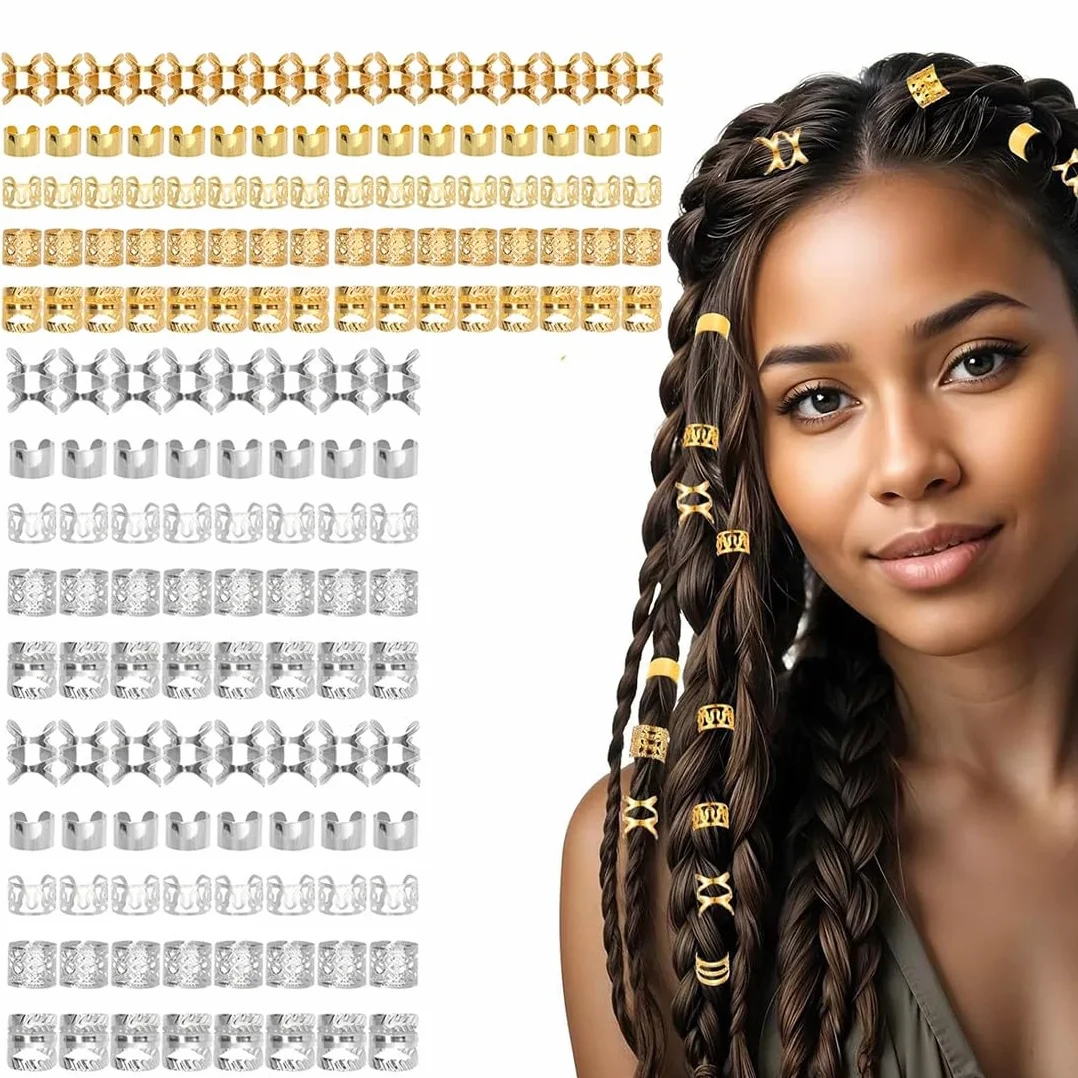 Accessori Capelli 160 Pezzi per Dreadlocks e Treccia Donna