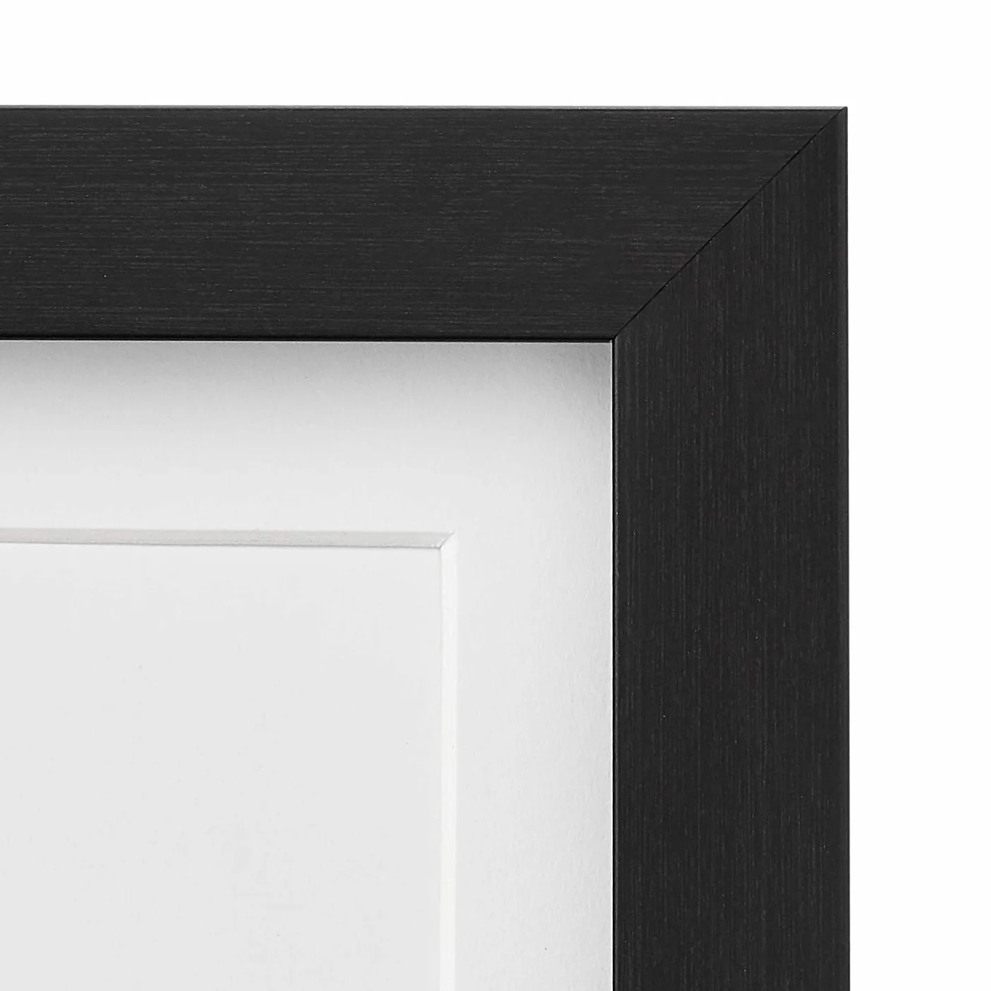 Amazon Basics Rettangolare Cornice fotografica con passe-partout 13 x 18 cm, 10 x 15 cm con passe-partout, confezione da 2, Nero
