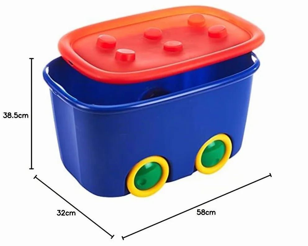 Keter Funny Box L scatola giochi per bambini 58x38,5x32H z ruotami