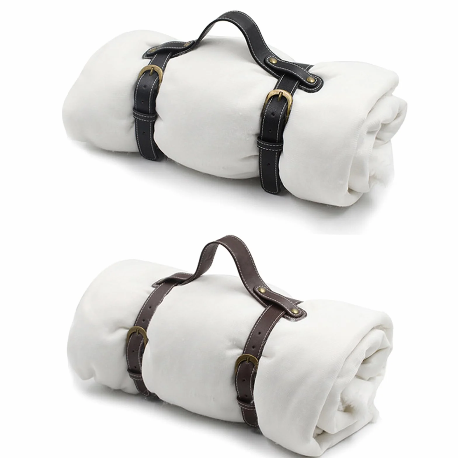 Borsa porta coperta con cinghia per il trasporto di tappetini, per campeggio, picnic, moto, copriletto