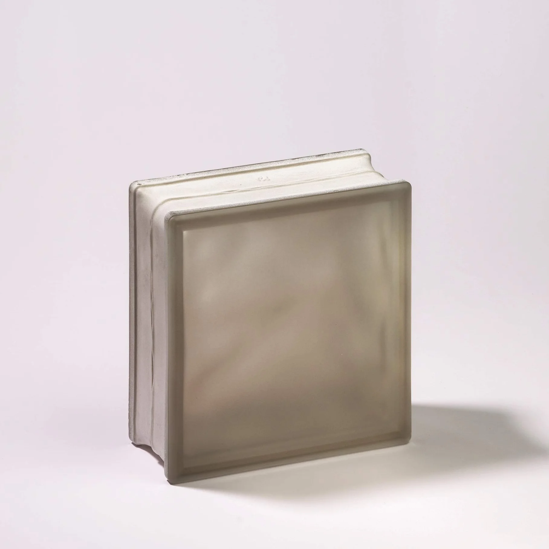 Blocco di cristallo Lux Glass Bronzo Ondulato Sodinato 2 lati | cm 19x19x8 | Unità di vendita 1 scatola da 6 pezzi