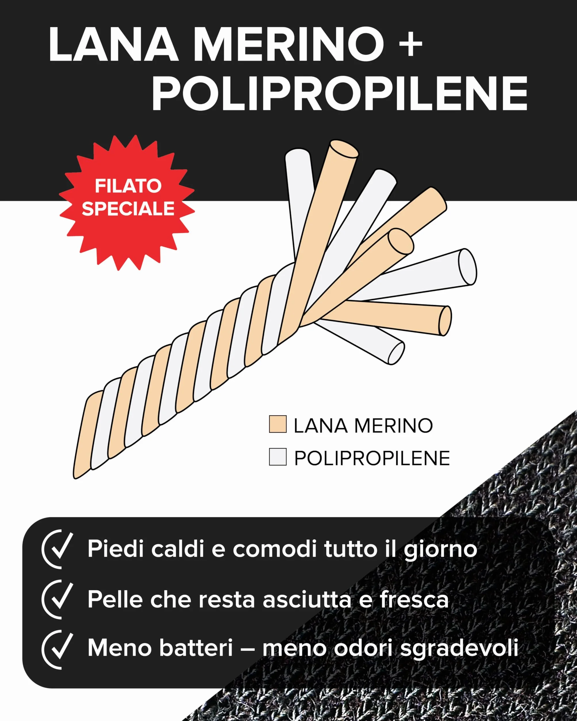 vitsocks Calzini Trekking Inverno LANA MERINO Antivescica Ragazzi, Ammortizzati Morbidi