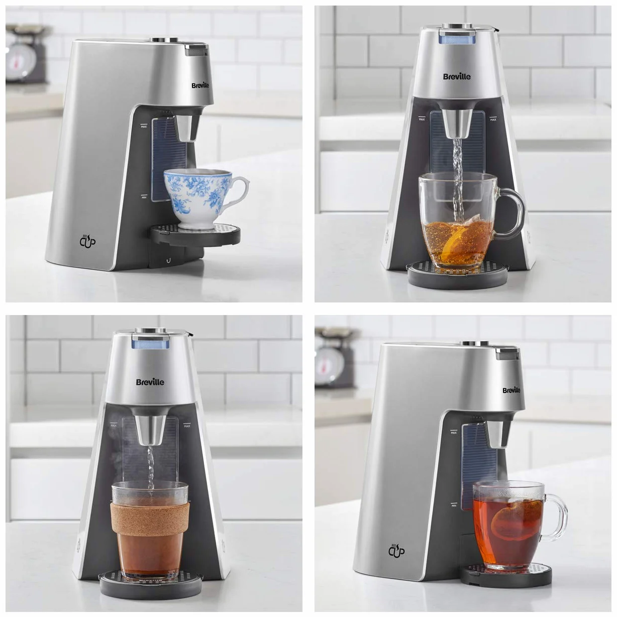 Breville HotCup VKT111 - Distributore di acqua calda, 3 kW, erogazione variabile e regolazione dell'altezza, 2 l, colore: argento