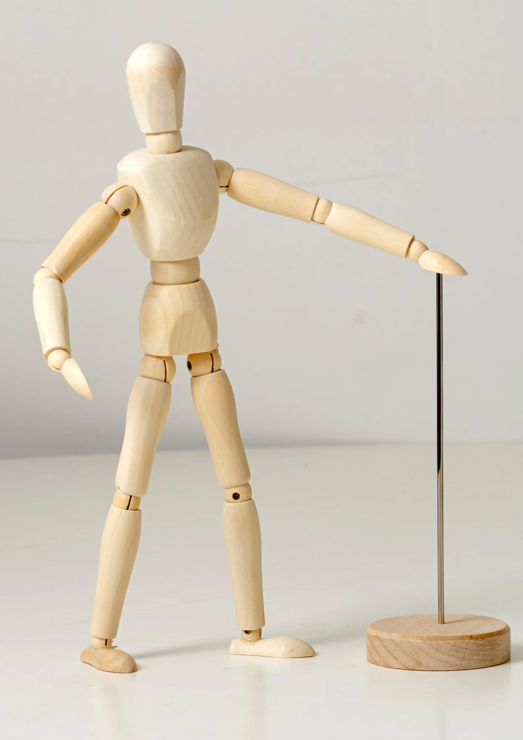 IPEA Manichino in Legno da Disegno 30 cm Snodabile Flessibile Figura con Base