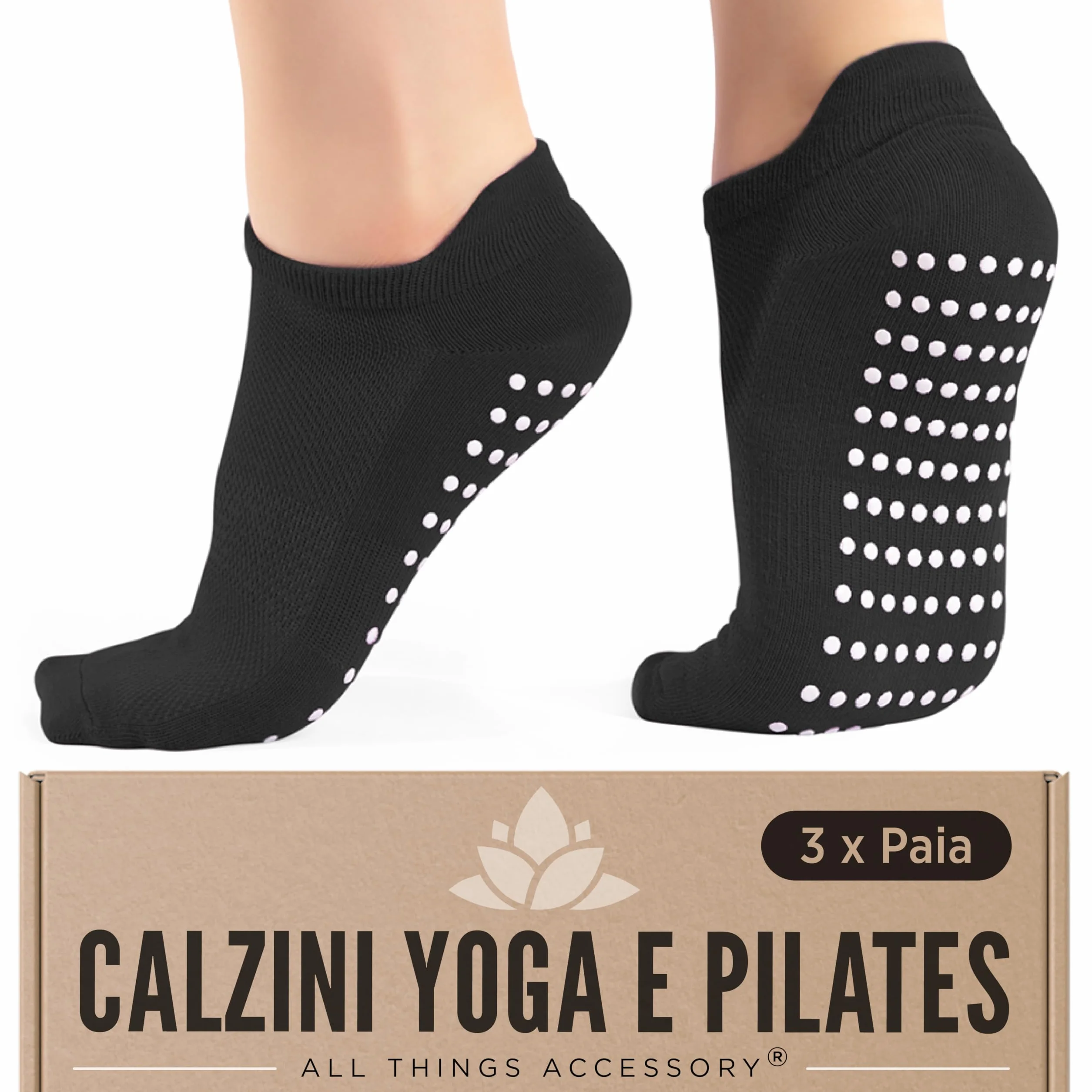 Calze Antiscivolo con Grip Yoga Pilates Fitness Danza Barre Traspiranti Sicure EU 37-42