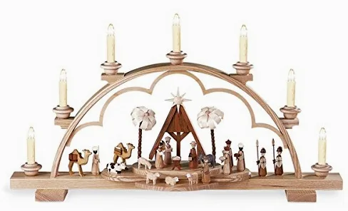 Rudolphs Schatzkiste Recentemente la Storia Santa dell'Arco della Candela elettrica Si Illumina, più Non Dipinto (230V 50Hz), 64x13x35cm