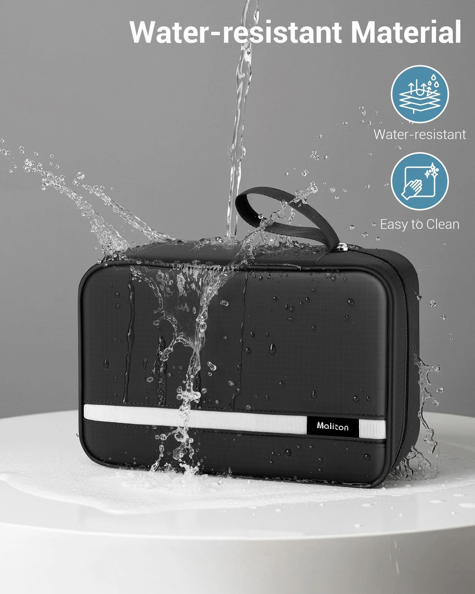 Beauty Case da Viaggio Uomo y Donna, Borsa da Toilette Grande per Viaggio | Borsa da Bagno Compatta da Appendere con 4 Scomparti | Beauty Case da Doccia Impermeabile