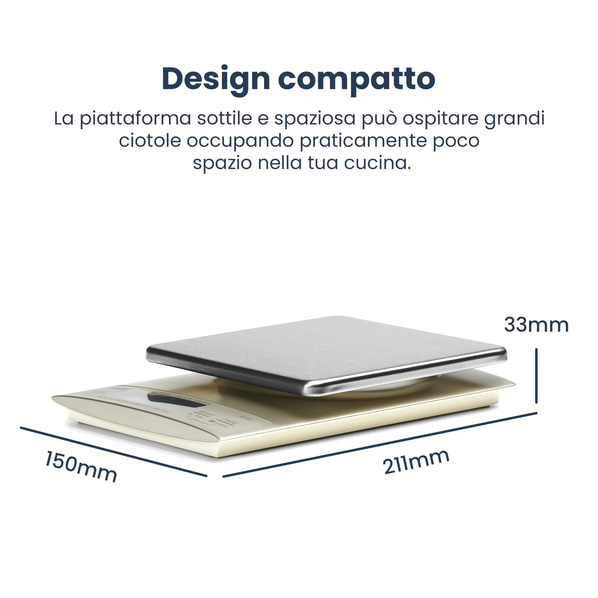 Tanita KD321SV33 Bilancia da cucina 3 kg 0.1 g elettrica bianco plastica