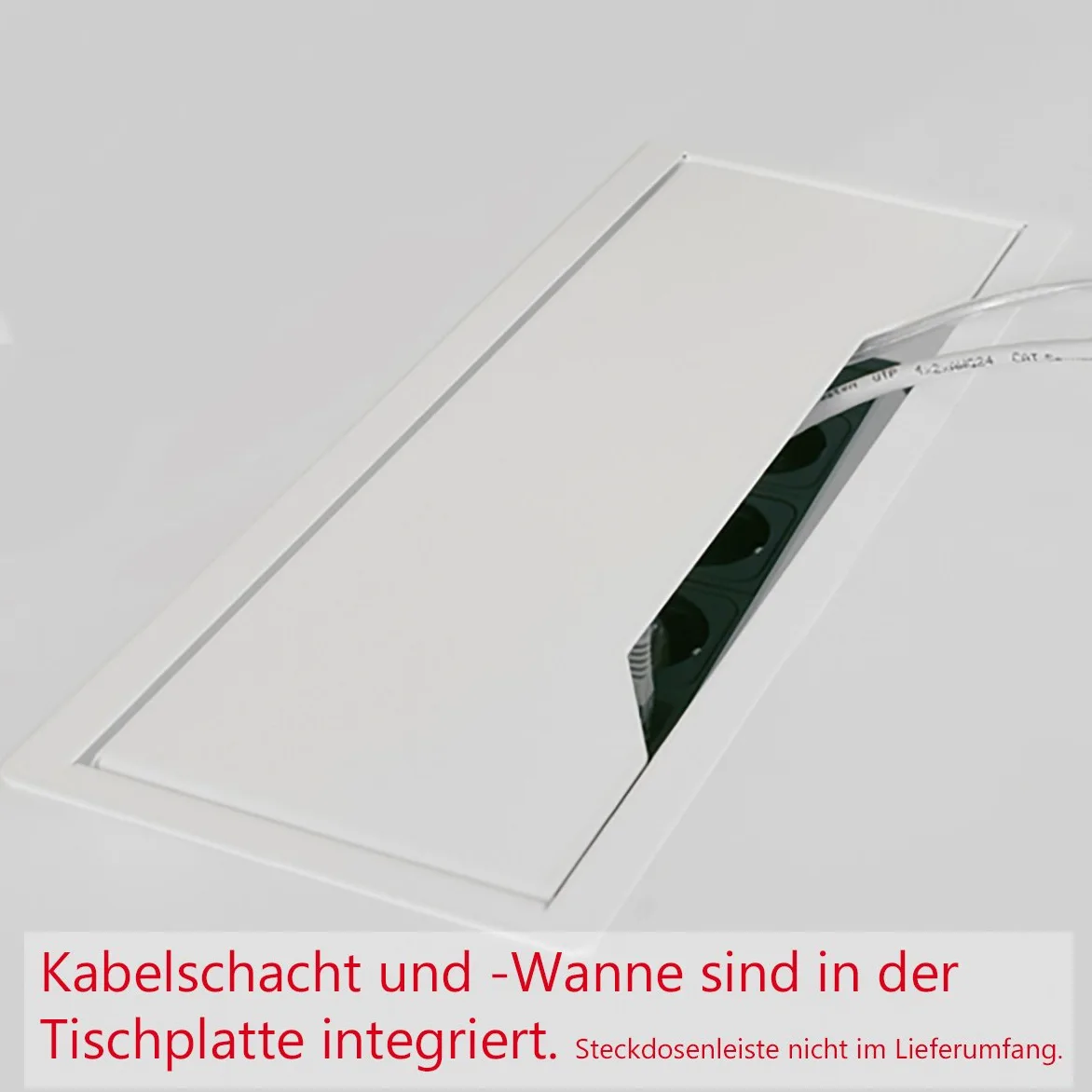 Weber Büro Easy Tavolo da conferenza, 200 x 120 cm, grigio perla con elettrificazione, tavolo riunioni, colore struttura: antracite