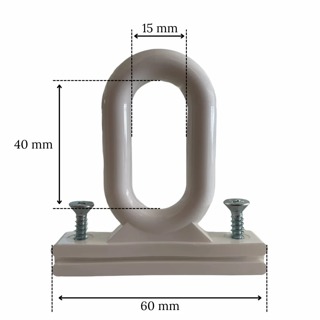 Ganci per Tende da Sole Esterno 1 COPPIA Bianco Tempotest PVC Resistente