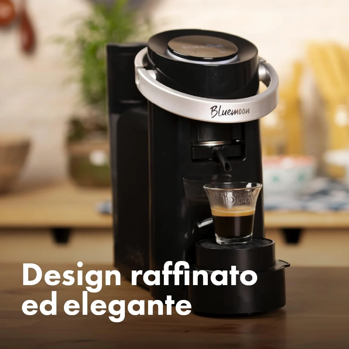 CAFFÈ BORBONE Bluemoon Macchina da Caffè a Cialde (Nero, Macchina)
