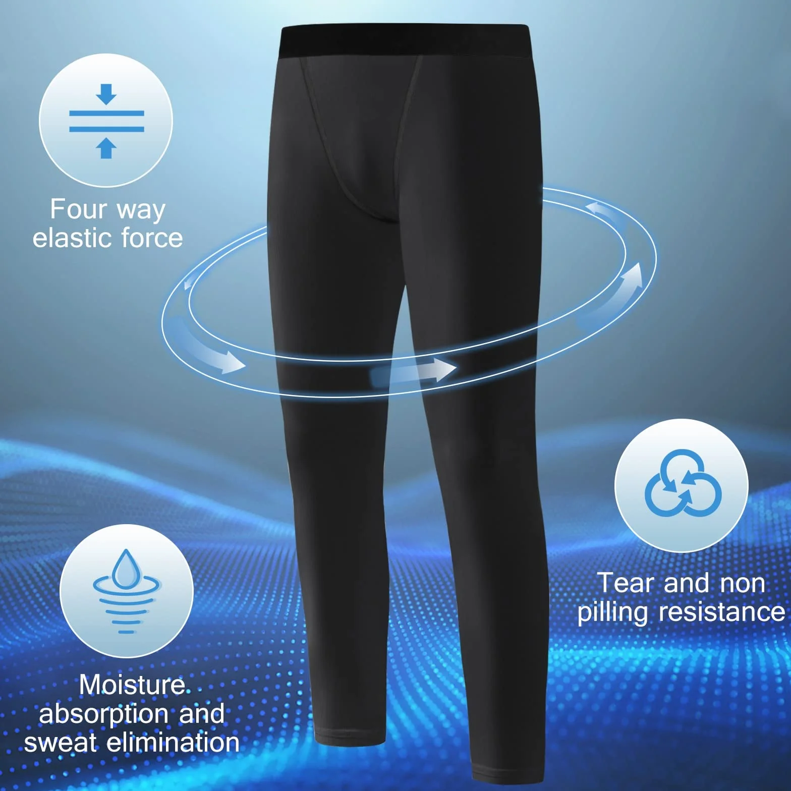 Bambini Giovani Ragazzi Pantaloni a Compressione Leggings Pantaloncini Sportivi Intimo Sportivo per la Corsa Basket Monopiede Tights