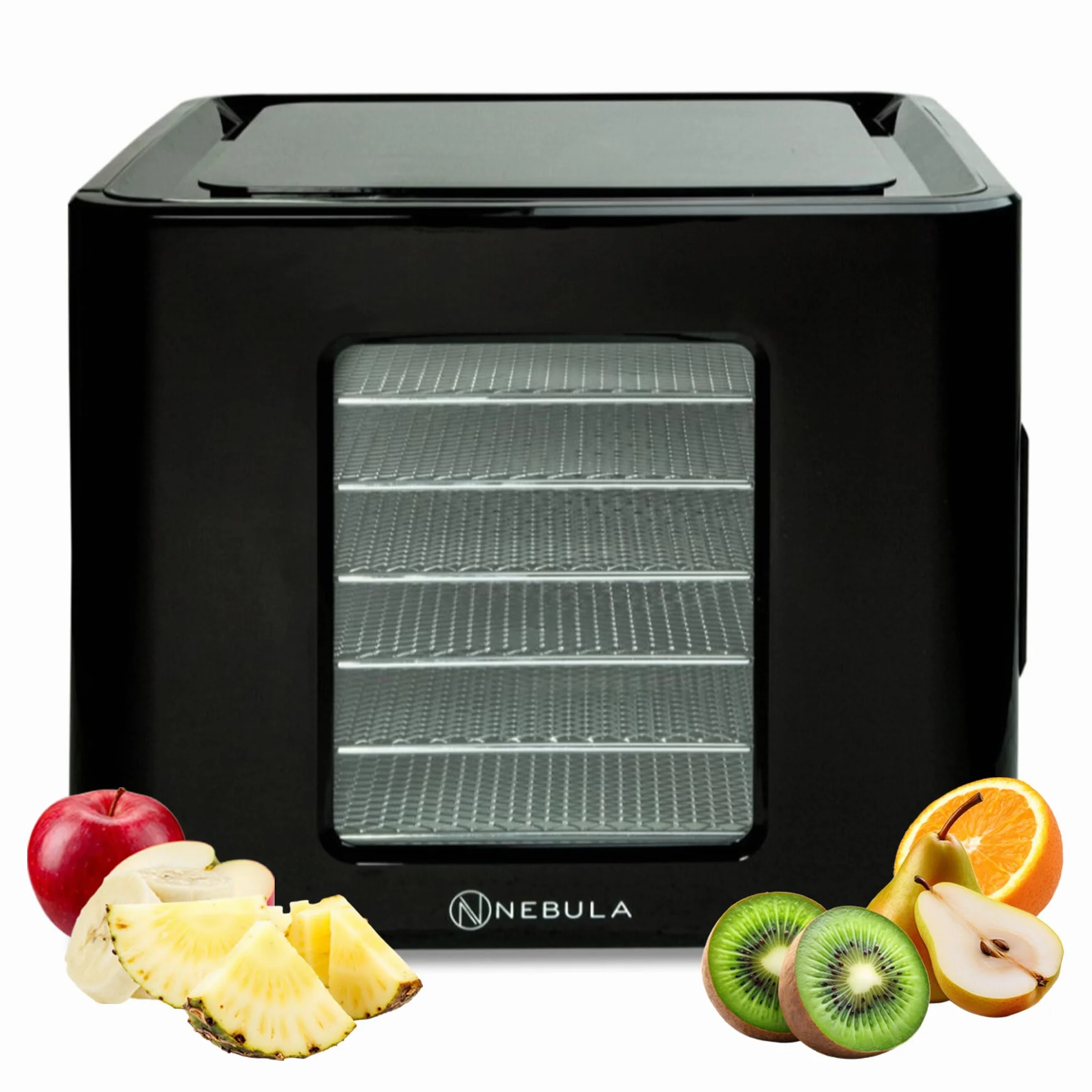 Nebula Essiccatore Alimentare 400W Con 6 Vassoi Inox | Display Touch LED, Temperatura Regolabile 35-70°C, Timer 48h | Disidratatore Per Frutta, Verdura, Carne, Snack E Erbe