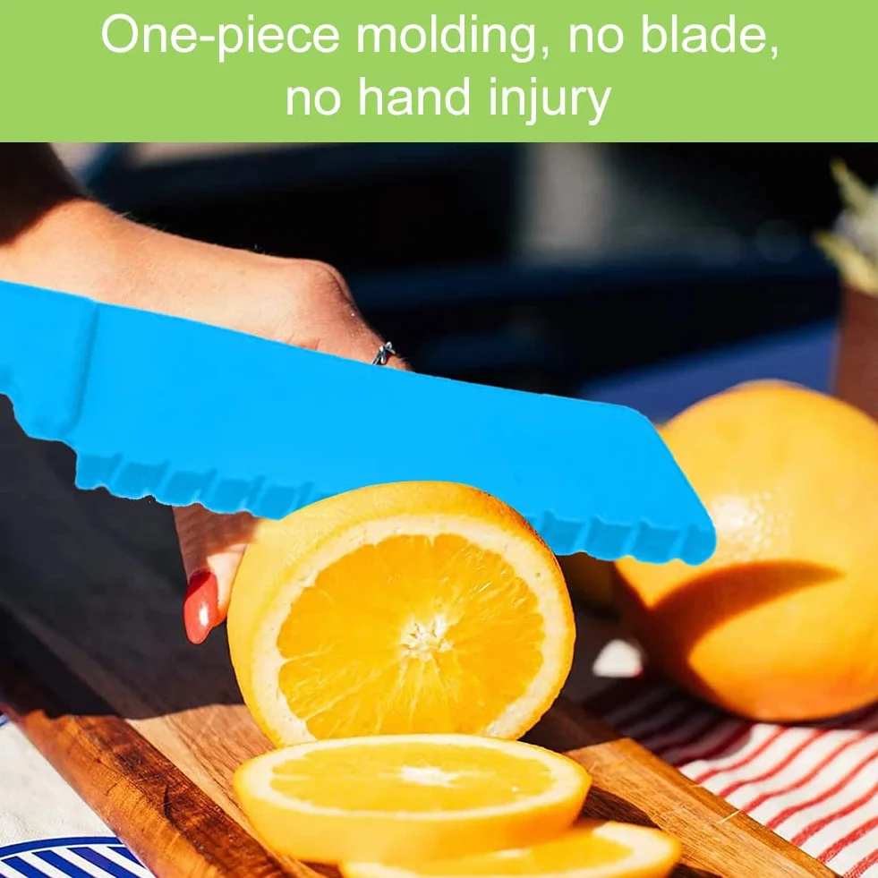 Coltelli da Cucina per Bambini, Coltelli di Sicurezza per Bambini, 4 pezzi Coltello per Bambini in Plastica con Tagliere, Coltello Da Frutta Per Bambini, Set di Coltelli da Cucina per Bambini