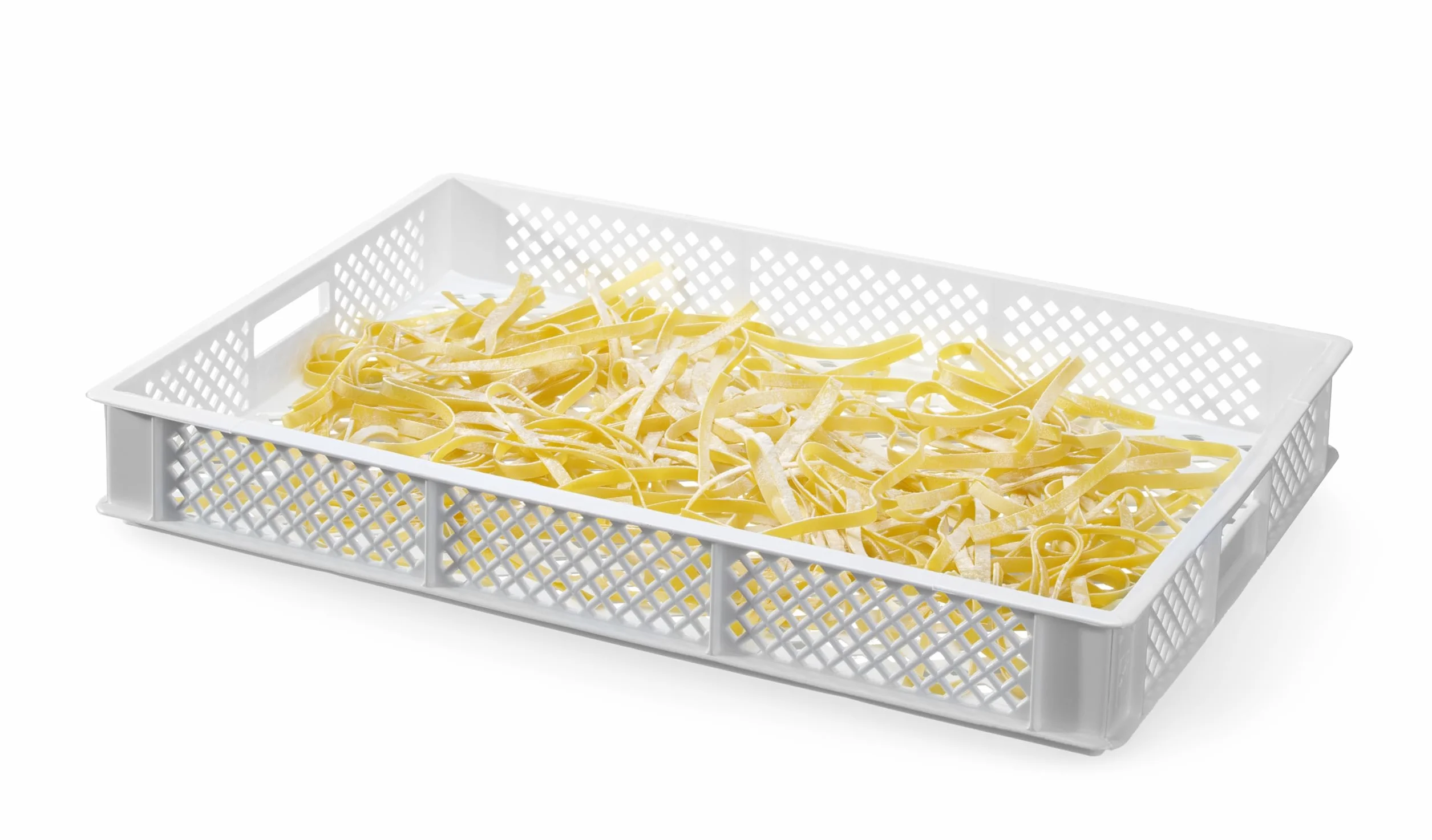 HENDI Cassetta per essiccazione della pasta fresca, di plastica forata, senza BPA, resistente alle temperature da -40°C a 90°, scatola, contenitore per asciugare pasta fresca, 600x400x(H)70mm, HDPE