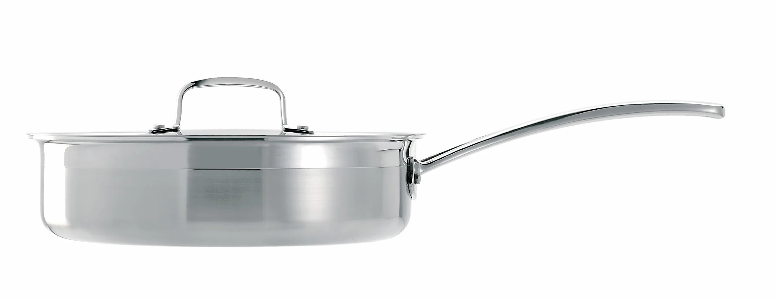 LE CREUSET Padella Sauté con coperchio in acciaio inox, diameter 24 cm, Compatibile con Tutte le Fonti di Calore (Induzione e Forno Inclusi), Argneto, 96202124001000