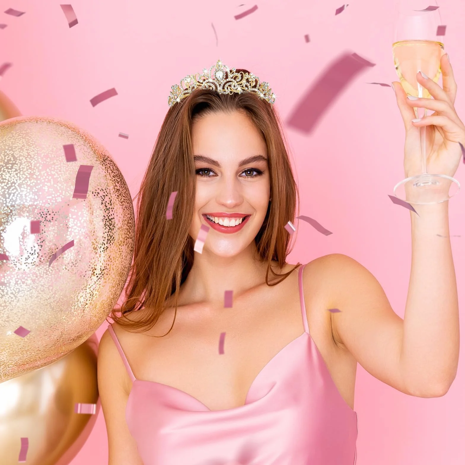 Corona Regina Principessa Tiara Cristallo Nozze Donne