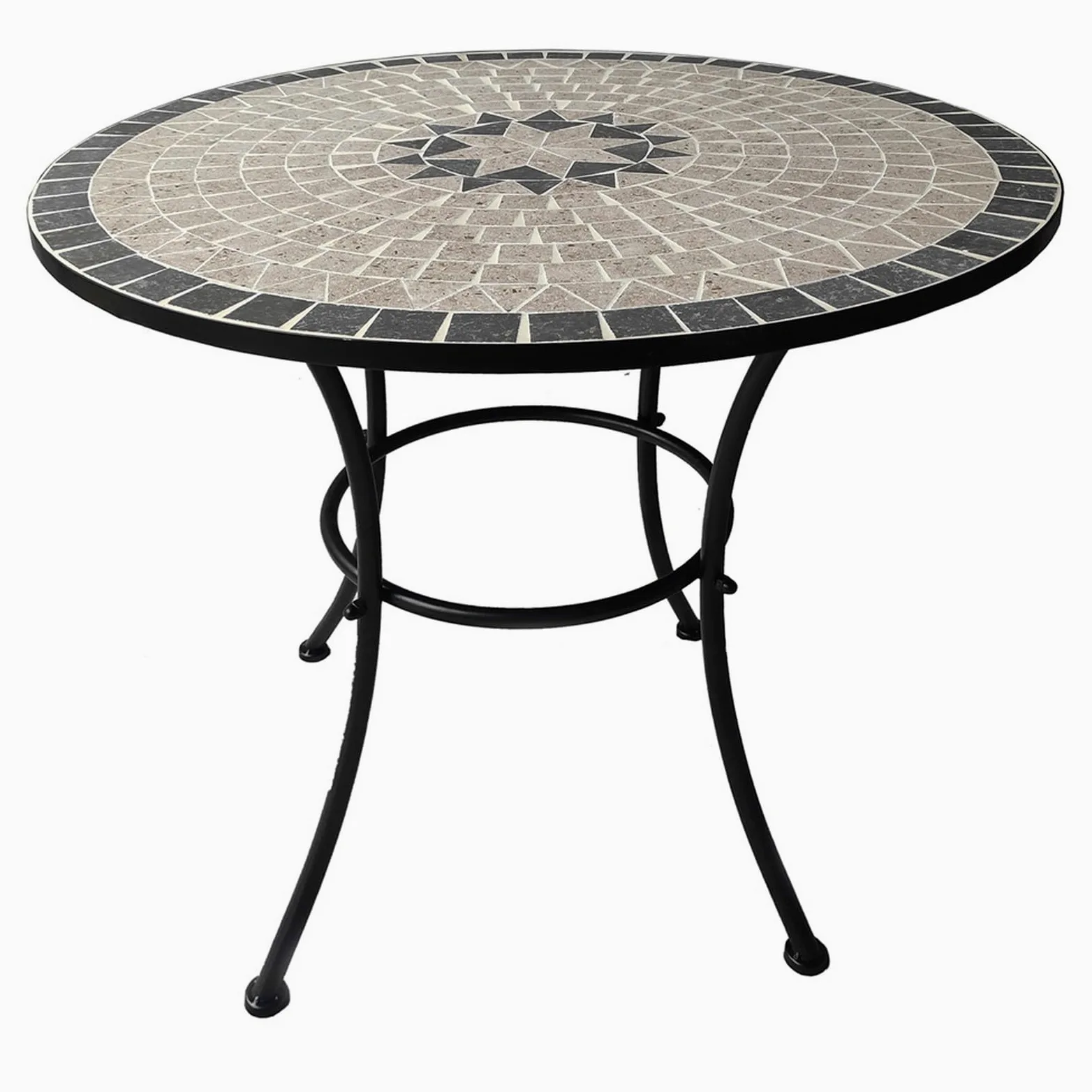 nextradeitalia 1PEZZO TAVOLO DECORO MOSAICO ''AURORA'' øcm 80 x h.70