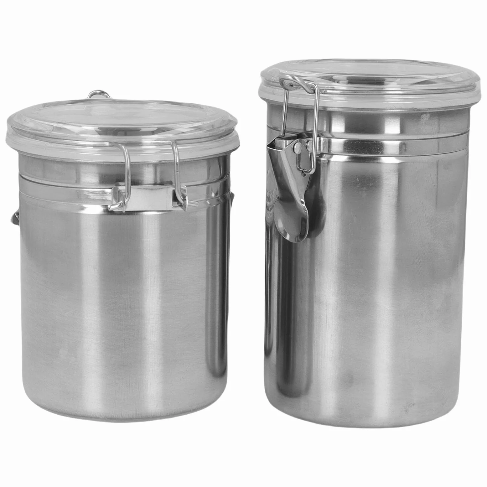 4 contenitori ermetici per alimenti in acciaio inossidabile, contenitori ermetici per caffè, tè, latte in polvere