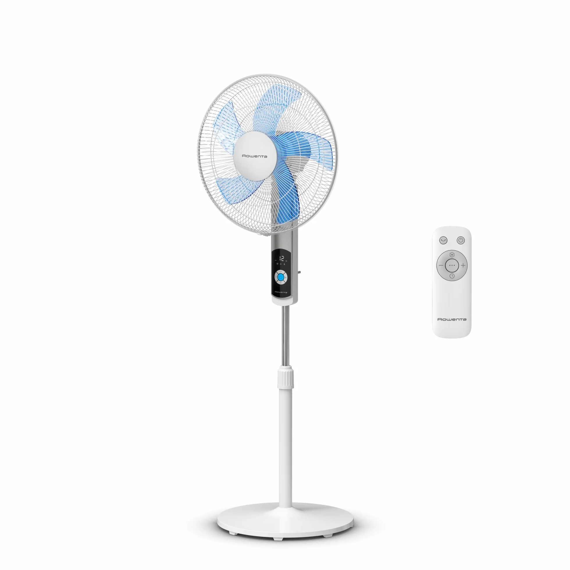 Rowenta Turbo Silence, Ventilatore a Piantana Potente, 12 Velocità Regolabili, Ventilatore Silenzioso, Oscillazione 120 gradi, Altezza Regolabile, Elevata Efficienza Energetica, VU5650