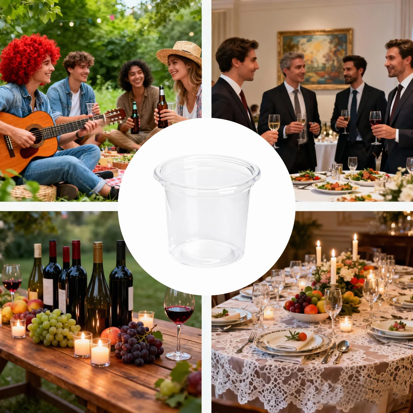 Bicchieri Plastica 300 PCS 20 ml 2 cl Riutilizzabili per Degustazioni Feste Matrimoni