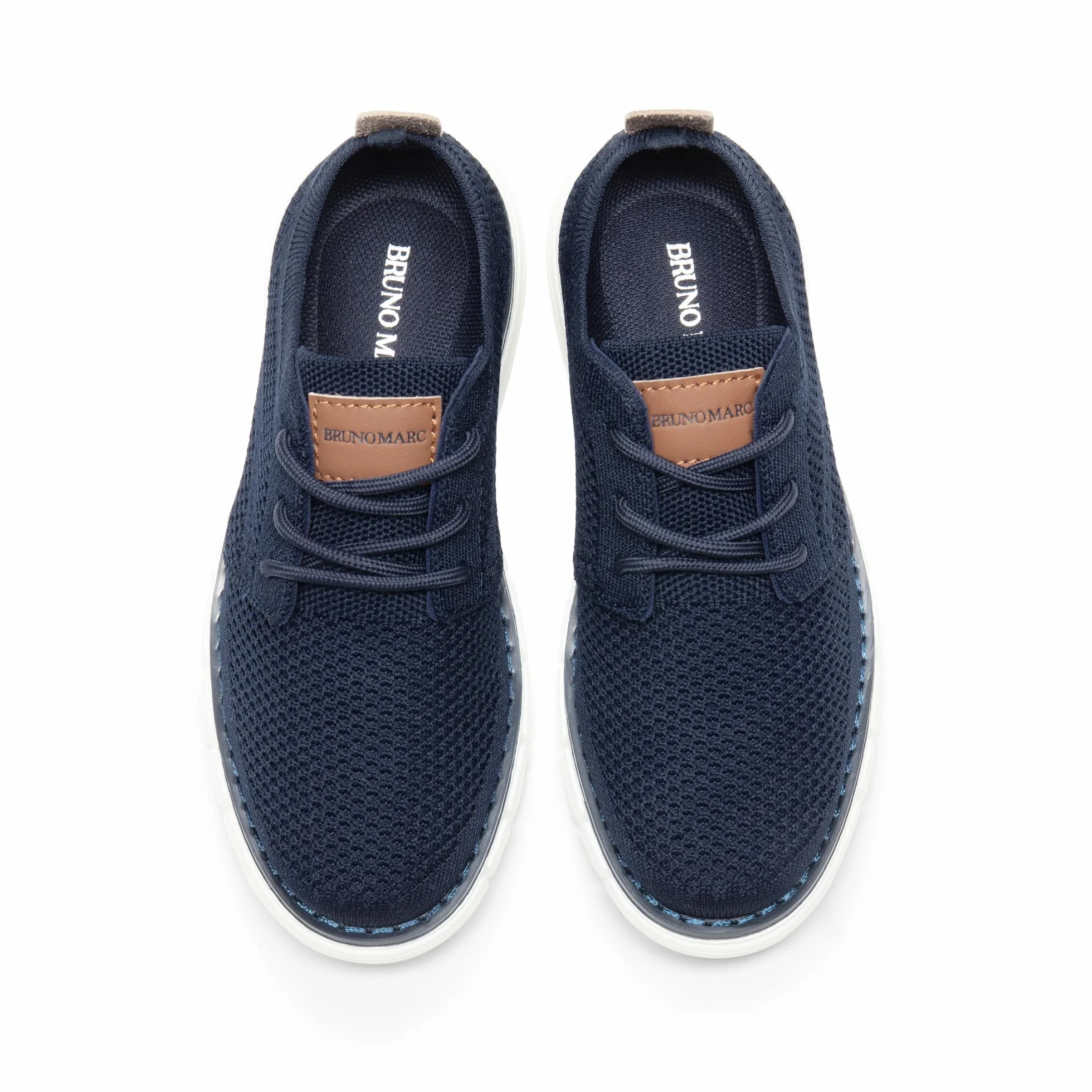 Bruno Marc Eleganti Stringate Scarpe per Ragazzi Scarpe Oxford in Tessuto Lavorato a Maglia Traspirante Scarpe da Festa per Matrimonio Abito da Riunione