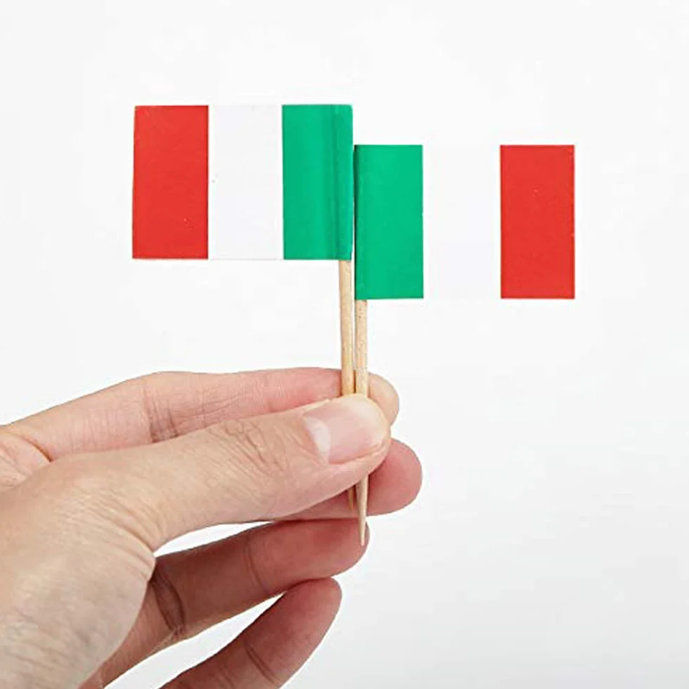 Stuzzicadenti Decorativi Italia 100 Pezzi Bandiera