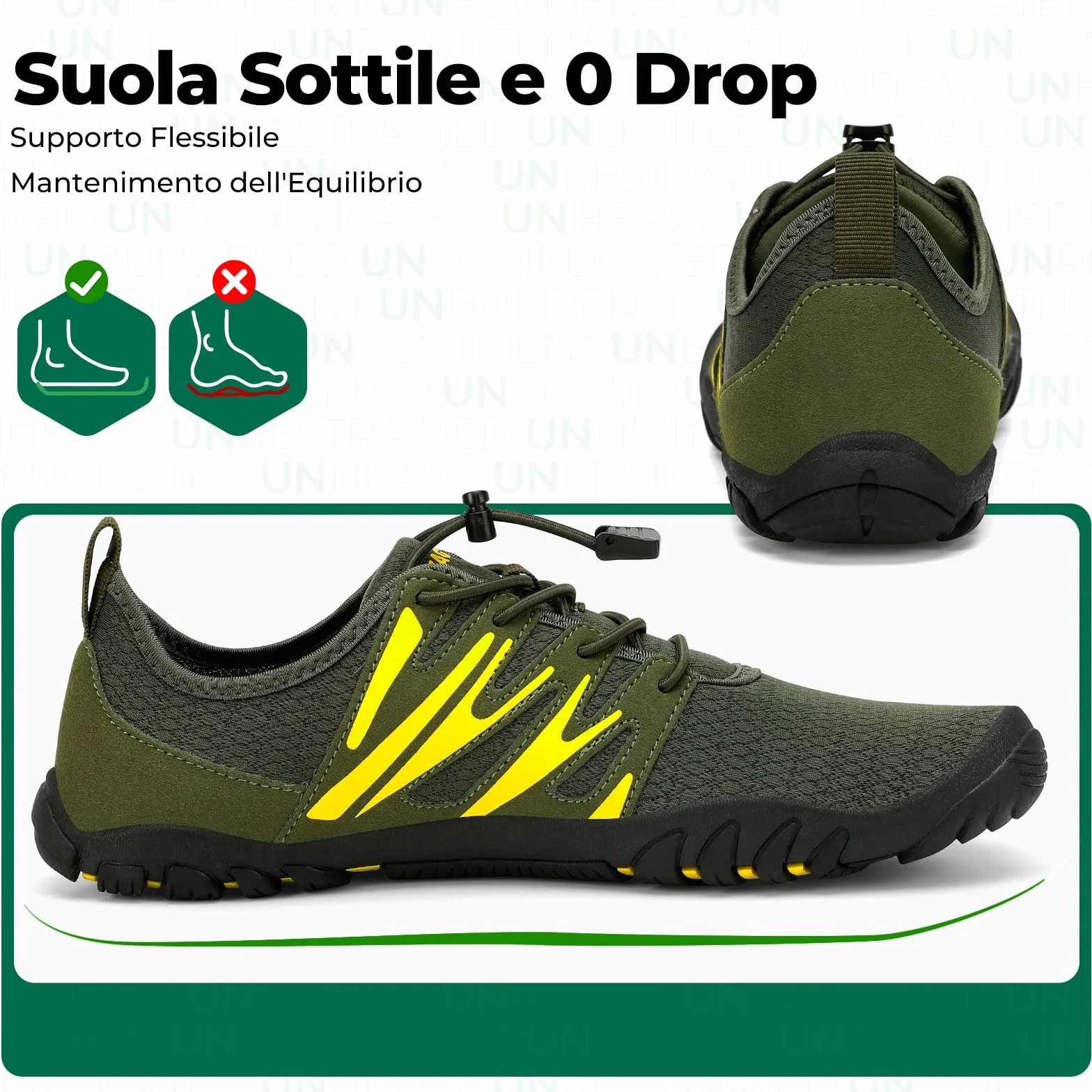 SAGUARO Scarpe Barefoot Uomo da Scoglio Leggere Traspiranti Asciugatura Rapida 39-48
