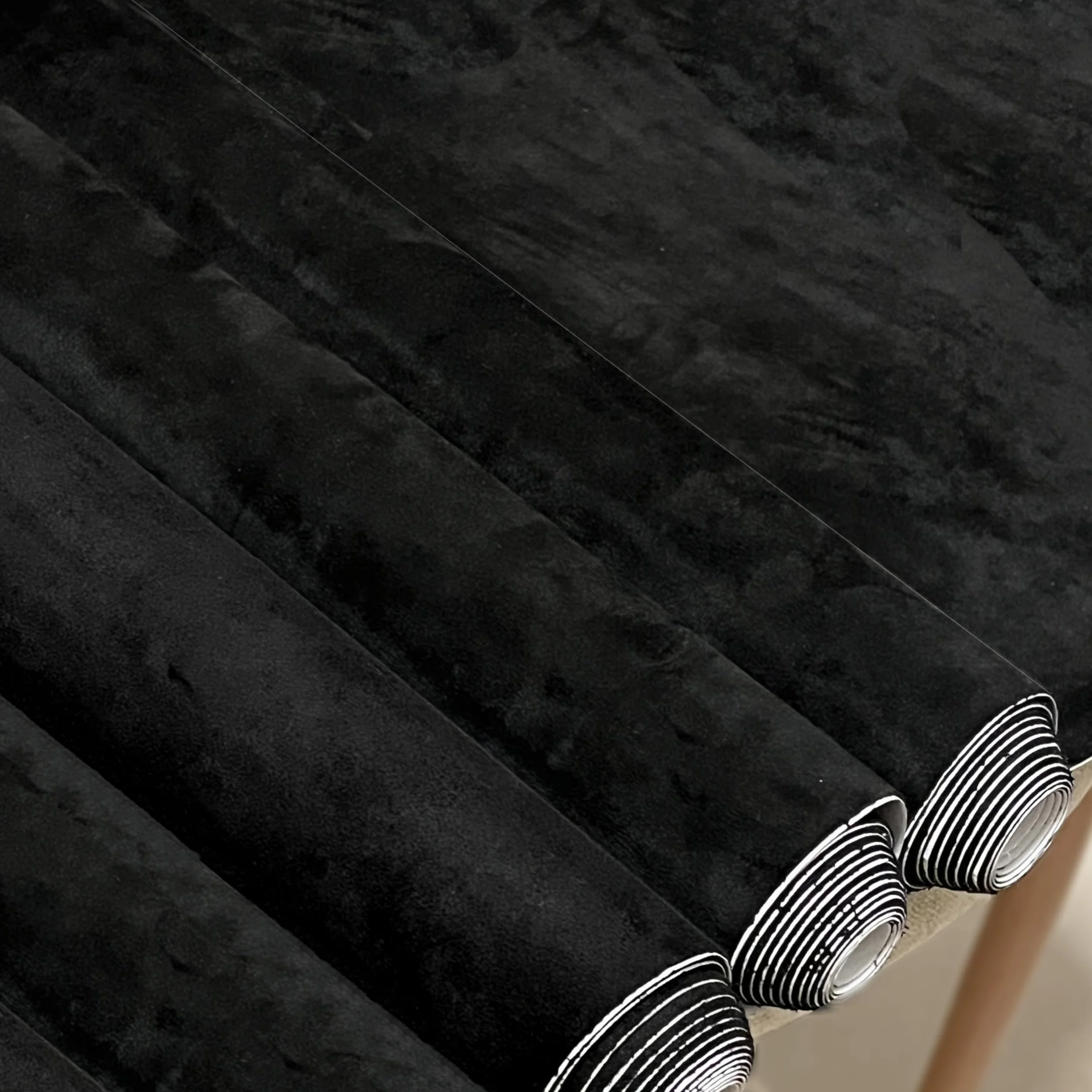 Tessuto Autoadesivo in Microfibra,150x40cm Tessuto Adesiva per Auto,Elasticizzato in Velluto,Effetto Pelle Scamosciata per Interni Auto (Nero, 300 * 50cm)