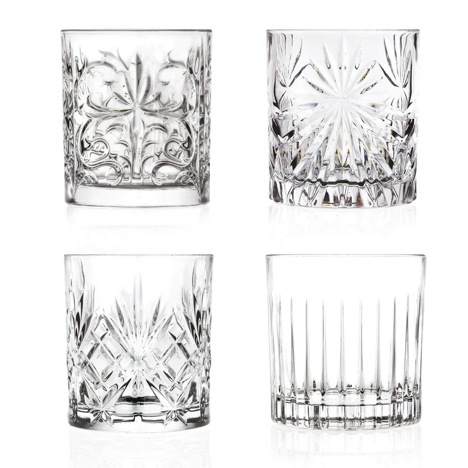 RCR Cristalleria Italiana Mixology 4 Bicchieri Vetro Trasparente