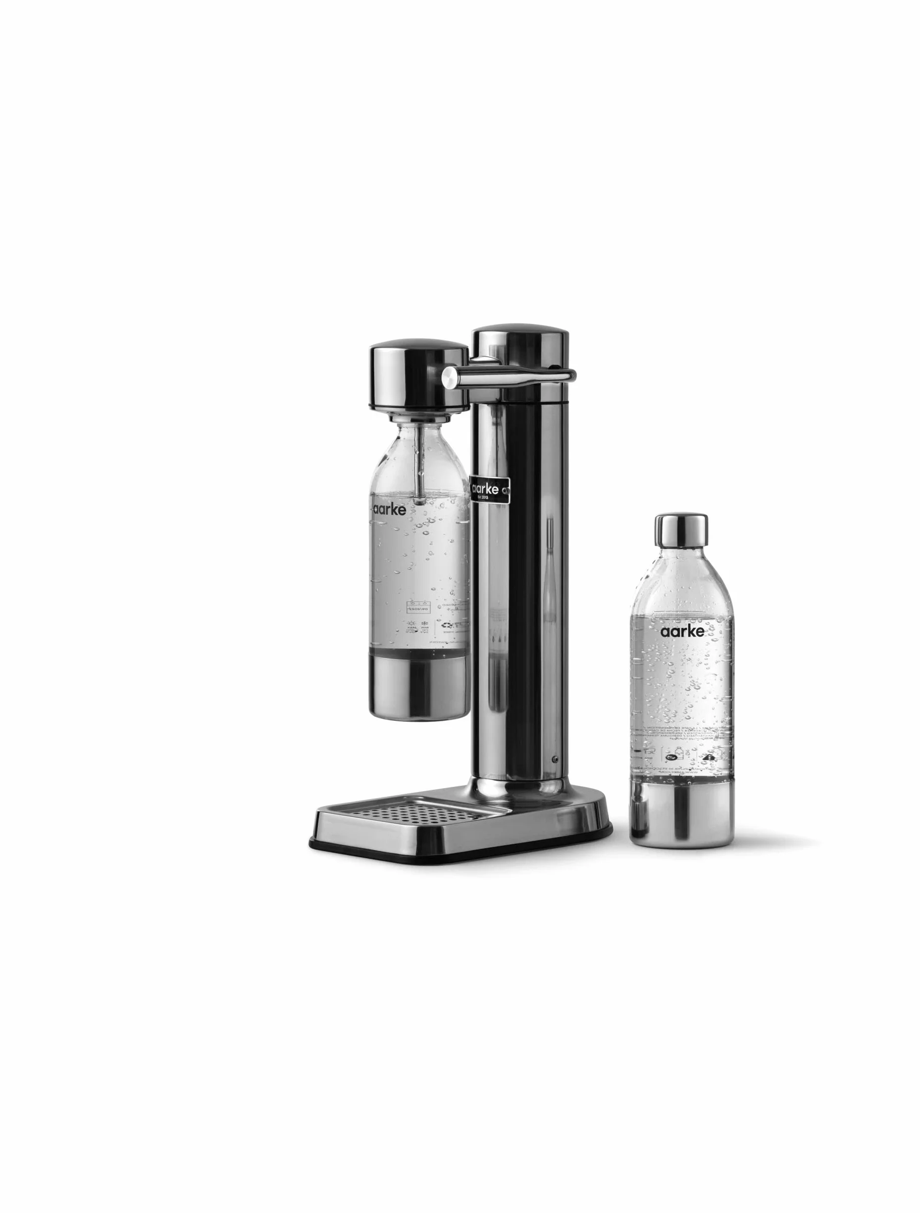 Aarke Carbonator 3, Gasatore d'Acqua, 2 x 800ml, Finitura Acciaio