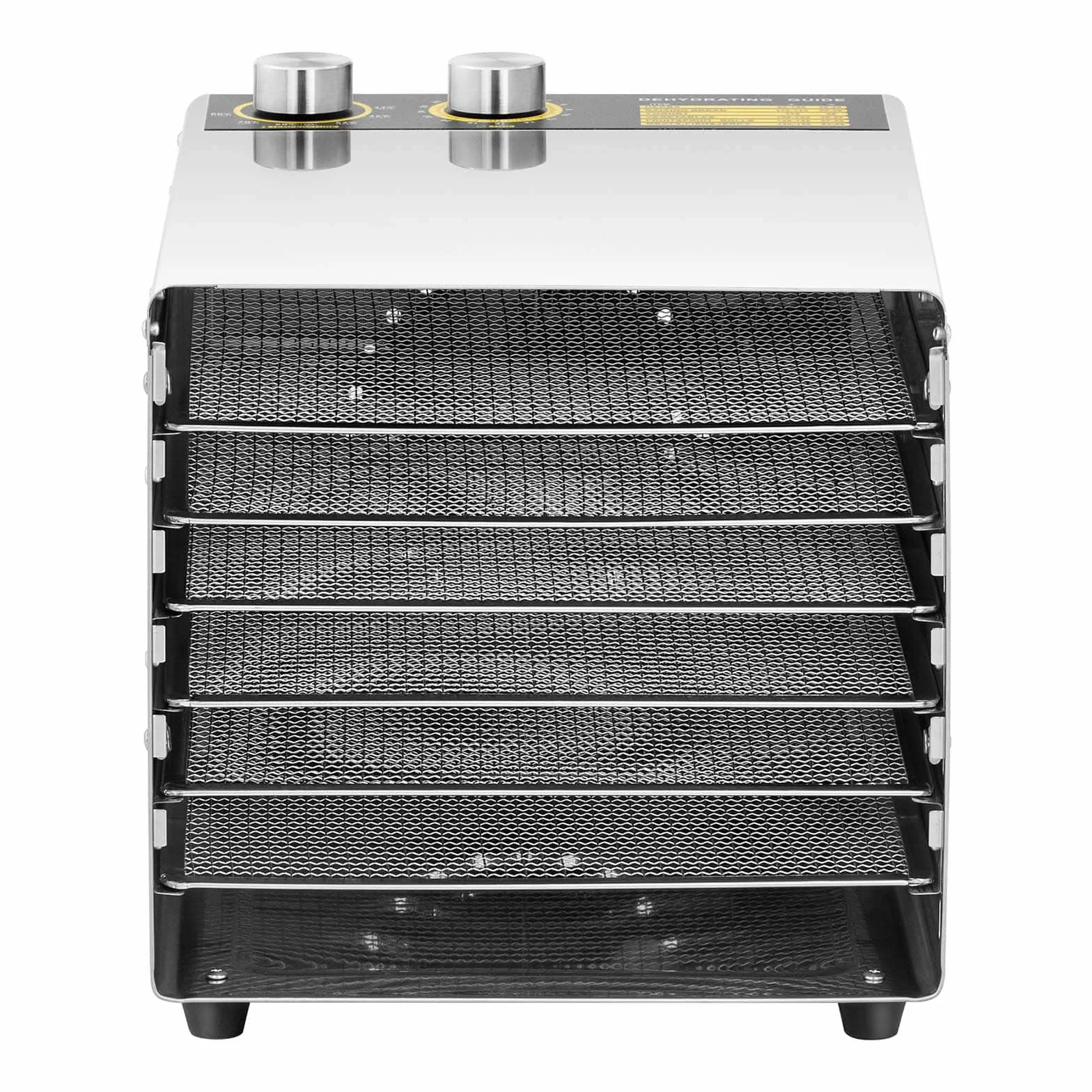 Royal Catering Essiccatore per Alimenti Professionale Disidratatore Frutta e Verdure RCDA-500/23S (500 W, 6 ripiani, 230 V, Acciaio Inox)