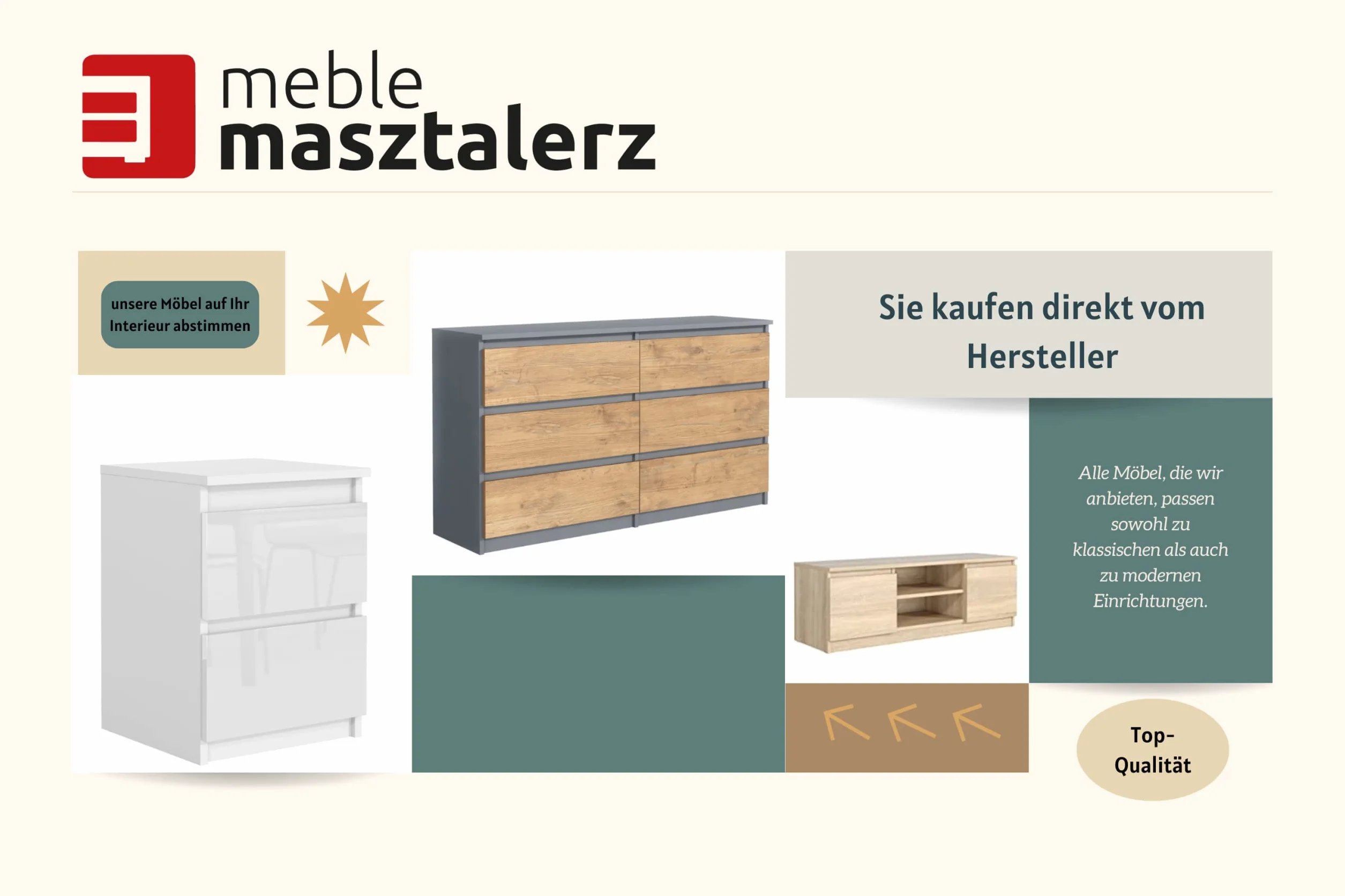meble masztalerz Cassettiera con 5 cassetti - per la Camera da Letto e il Soggiorno – Mobili Salvaspazio 70 cm (Bianco Opaco)