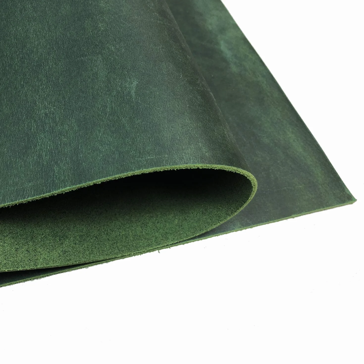 Pelle di vacchetta pieno fiore 2,0 mm 141,7-170,1 g 30,5 x 15,2 cm Verde per cucito hobby officina