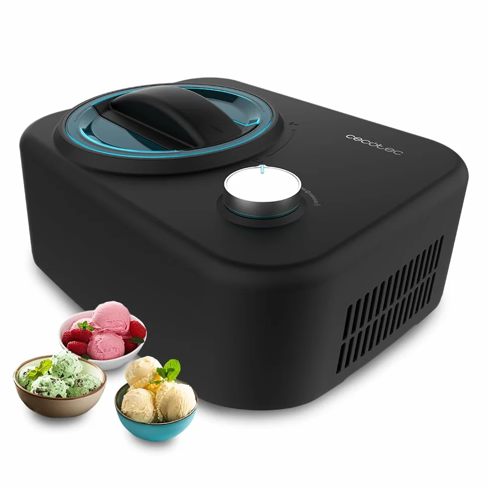 Cecotec Gelatiera con compressore da 0,8 L Gelacy 800. 100 W, Macchina per gelato, Controllo Manuale, Ciotola Estraibile in Alluminio, Gelati in 60 minuti, Automatico.