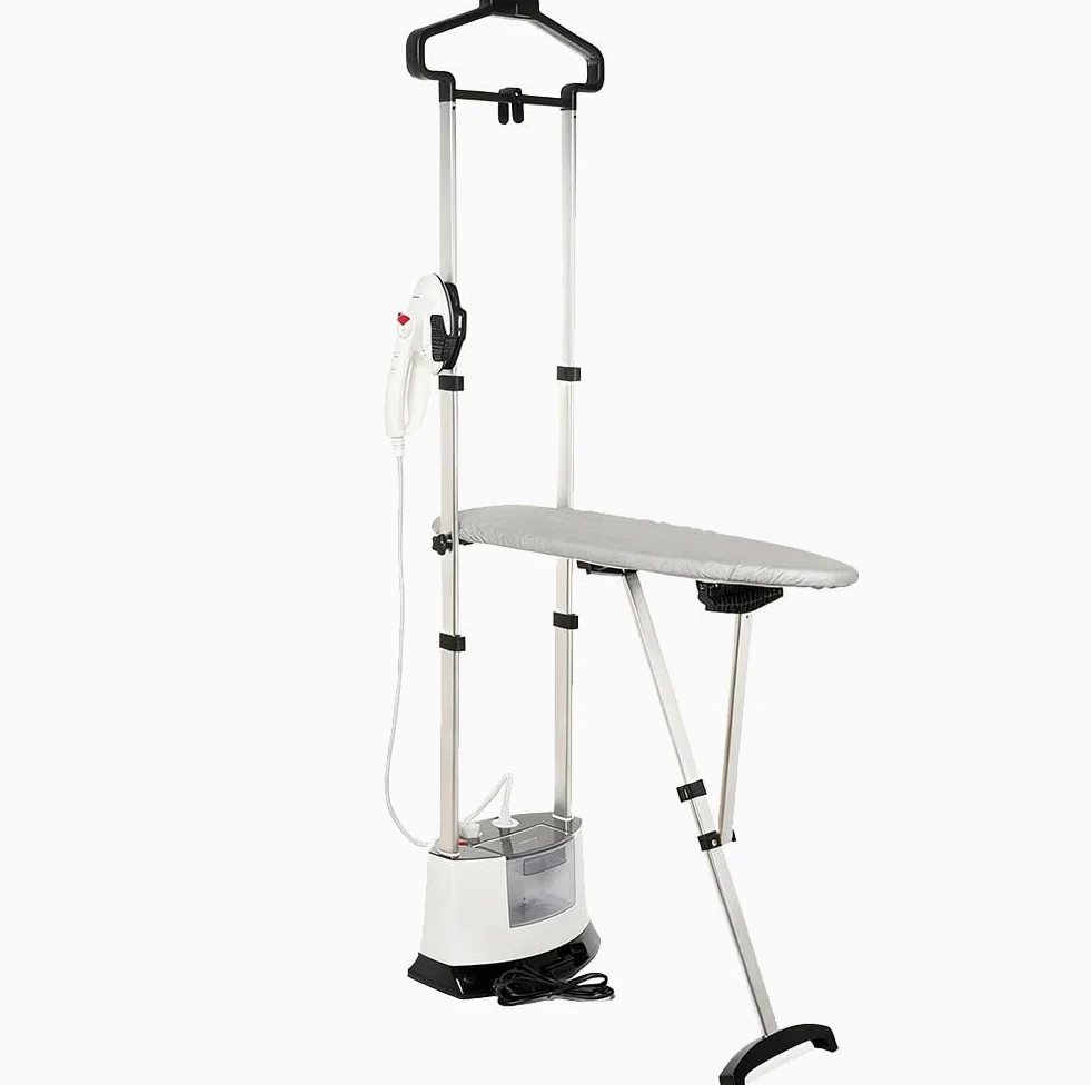 Ferro da Stiro Verticale Professionale: 1400W 6Bar 12 Livelli di Vapore Regolabili con Asta Telescopica Piastra Ceramica Ideale per Tende/Hotel/Ufficio/Camicie/Tessuti/Casa/Lavanderia