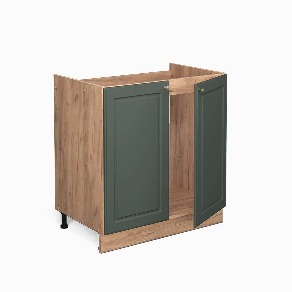 Vicco Mobile lavello cucina Fame-Line, Verde-oro rustico, 80 cm senza piano di lavoro, per la combinazione con altri moduli della serie Fame-Line