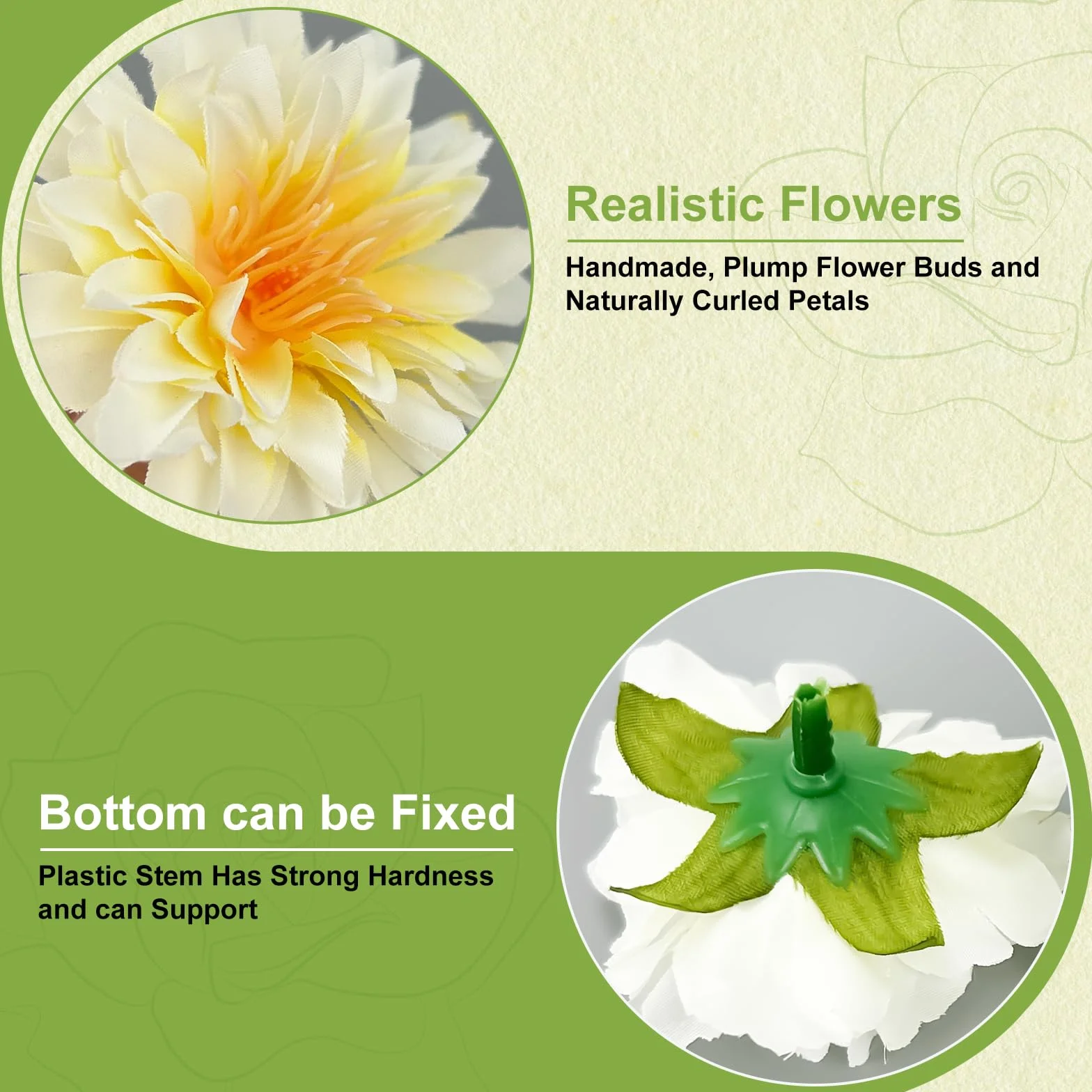 30 pezzi di fiori artificiali, teste di fiori artificiali, per fai da te, mini decorazione di fiori artificiali, margherite, peonie, teste di fiori di seta, per matrimoni, feste, decorazioni