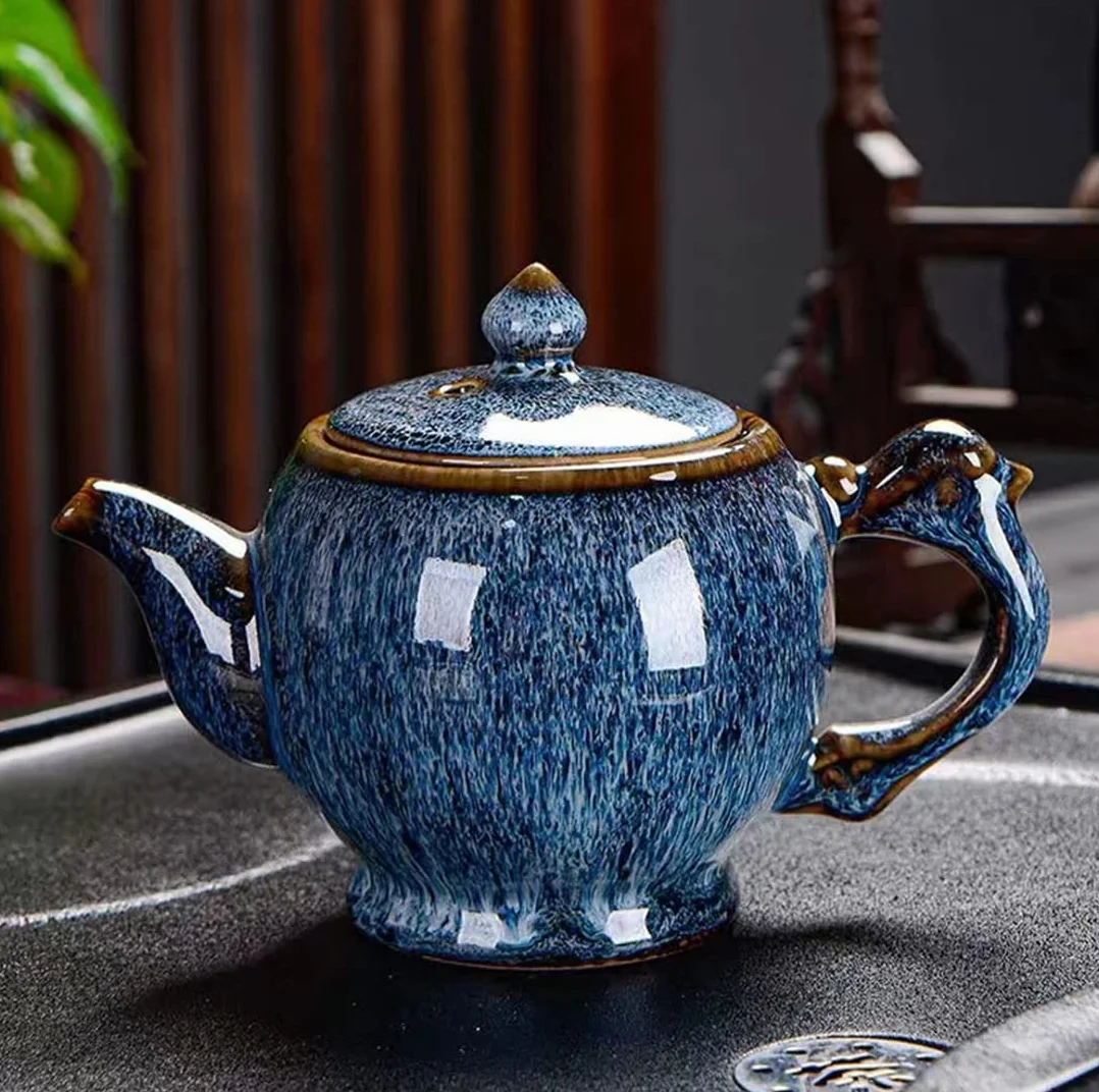 Set da tè in ceramica cinese per kung fu, 9 pezzi, confezione regalo