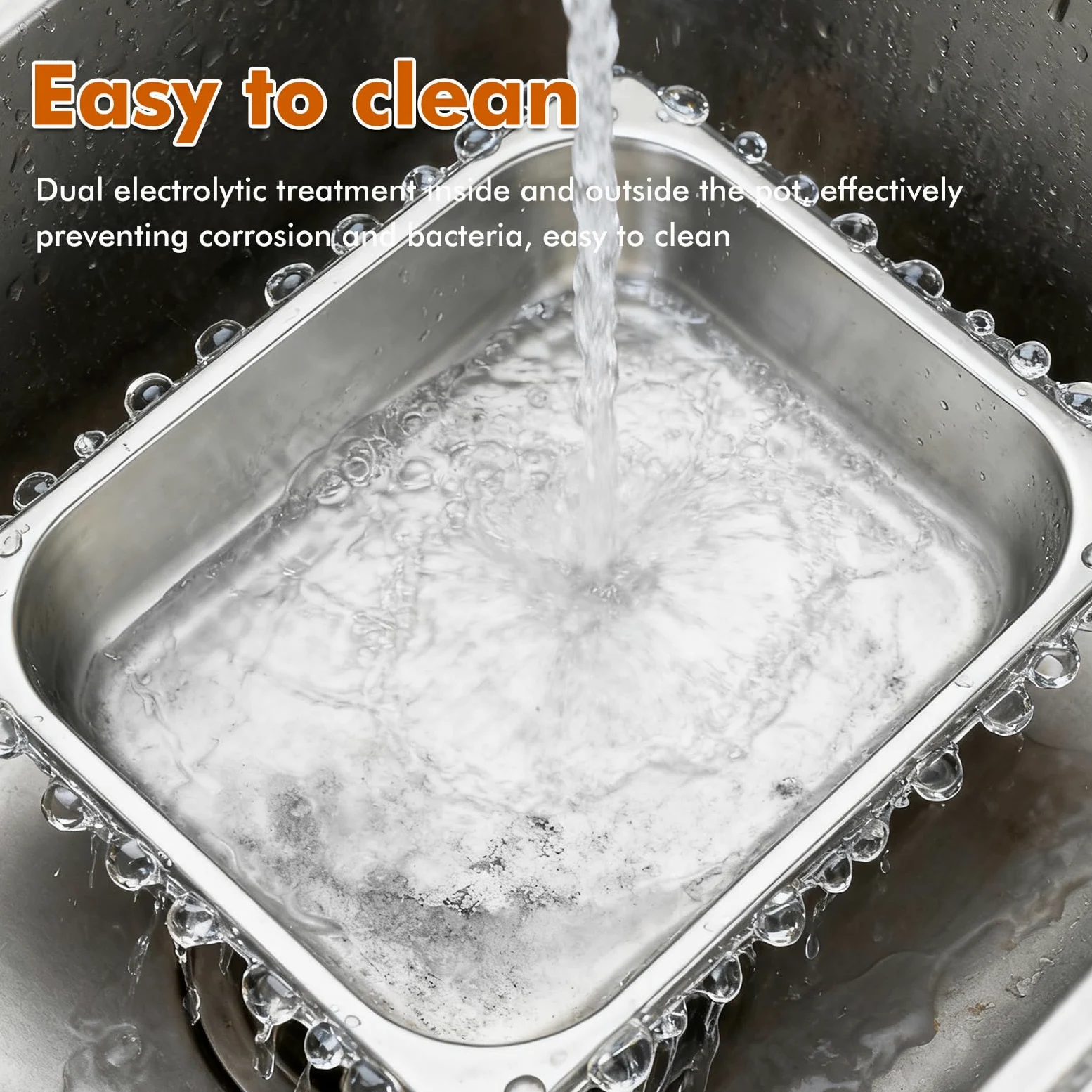 3 Pezzi Vassoio in Acciaio Inox,Teglia Forno Rettangolare con Coperchio,Contenitori per Alimenti Inox,Ciotole per Impanare Inox,Vassoio Acciaio Inox per Marinare Carne,Cotoletta,32,5x26,5x6,5cm
