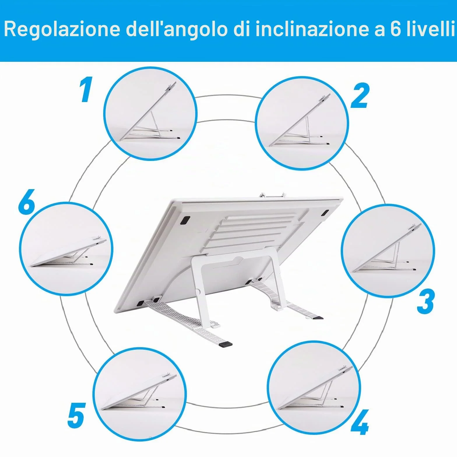 TOHETO A3 Ricaricabile Tavoletta Luminosa per Disegnare con Supporto Pieghevole, Light Box LED per Disegno, Luminosità Regolabile, Bianco