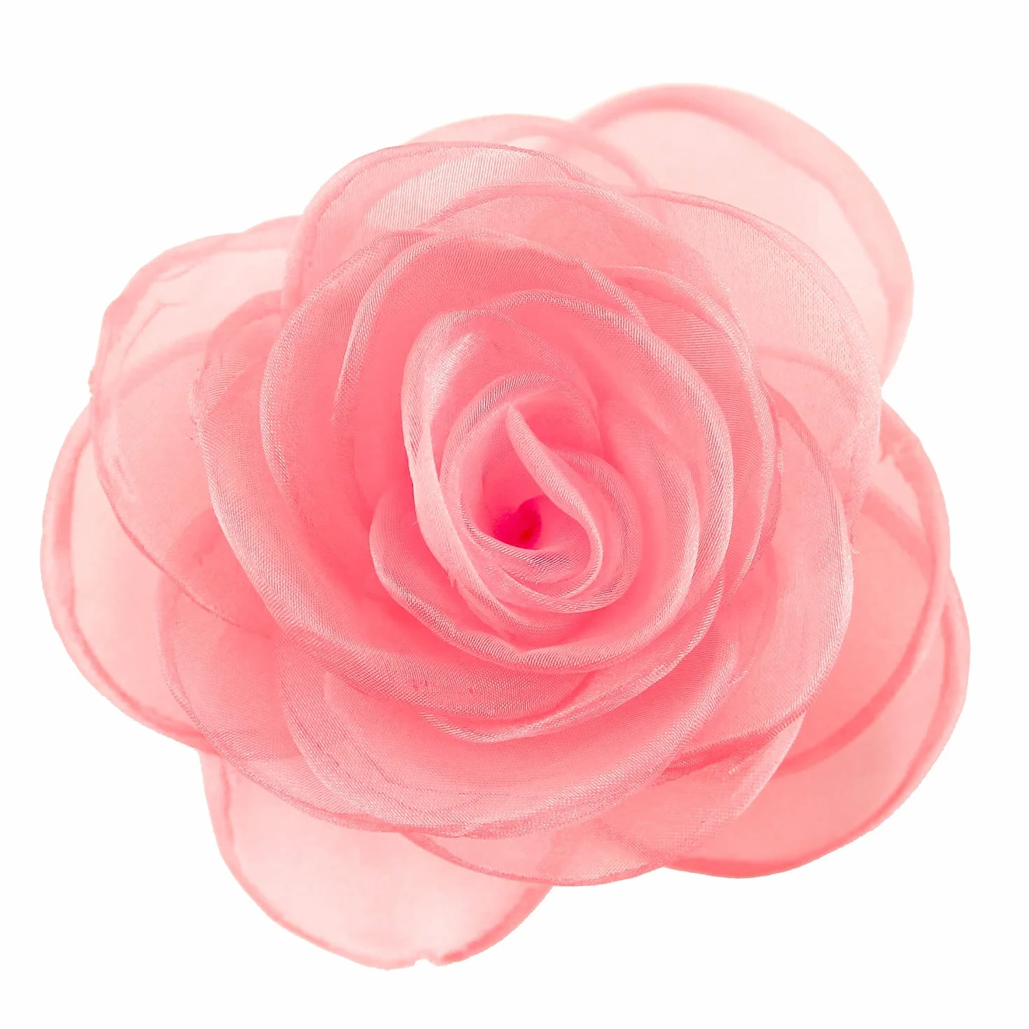 Mecool fermaglio per capelli da donna rosa seta base metal XOTW05C12