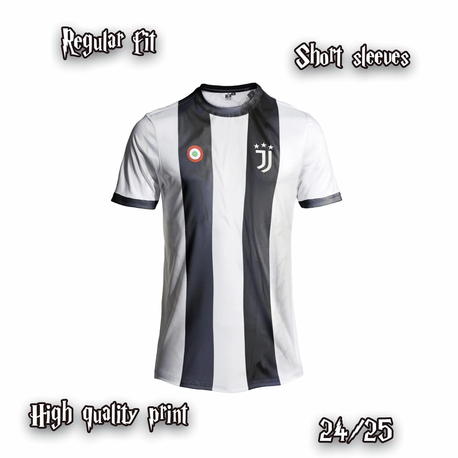 Maglia da Calcio Juventus 2024 2025. Maglia da Calcio Neutra. Replica Ufficiale.
