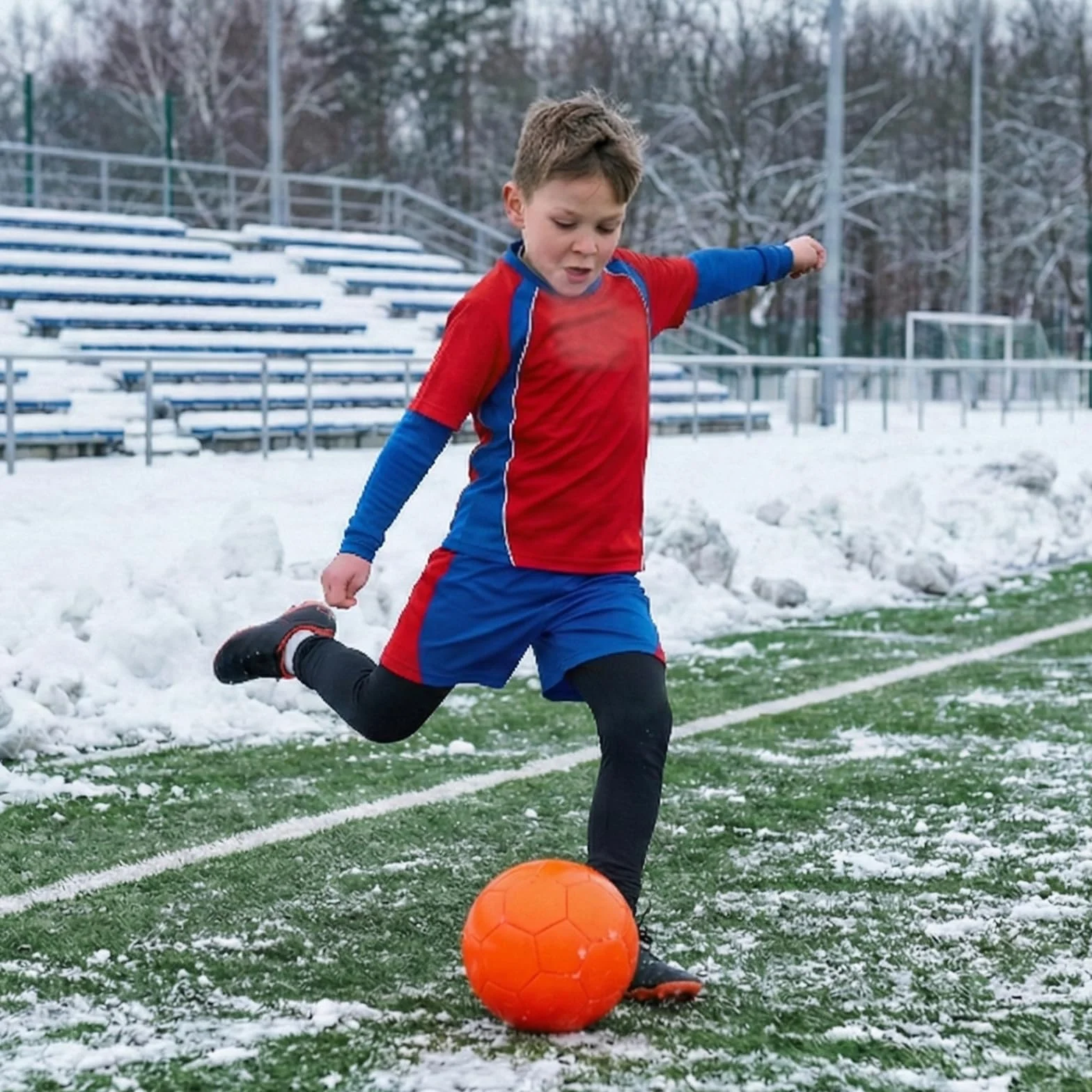 NuCamper Pantaloni Termici a Compressione per Ragazzi, Leggings Termici per Bambini Compression Leggings, Pantaloni Intimo Sportivi ad Asciugatura Rapida con Fodera in Pile per Bambini per Il Basket