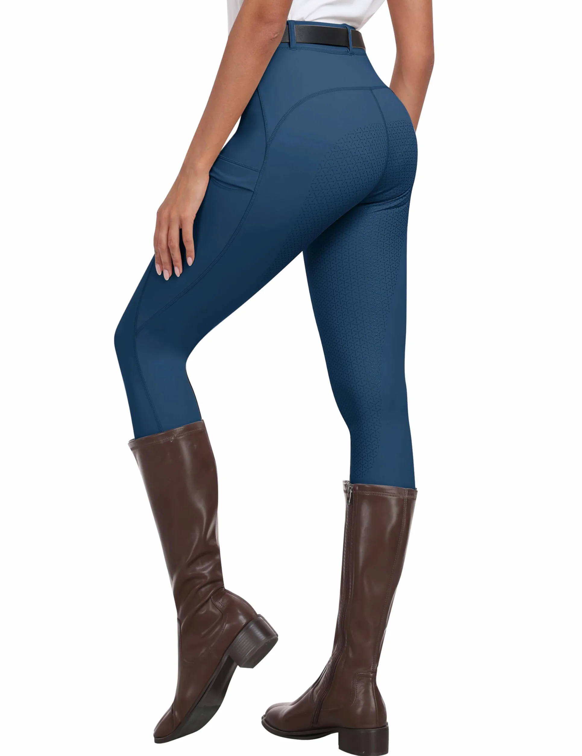 MoFiz Pantaloni Equitazione Donna Leggins Silicone Seduta Intera Estivi
