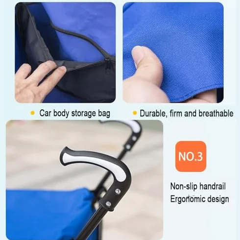Carrello pieghevole con ruote, compatto, per casse, libri, articoli da giardino, ideale per shopping, viaggi, attività all'aperto