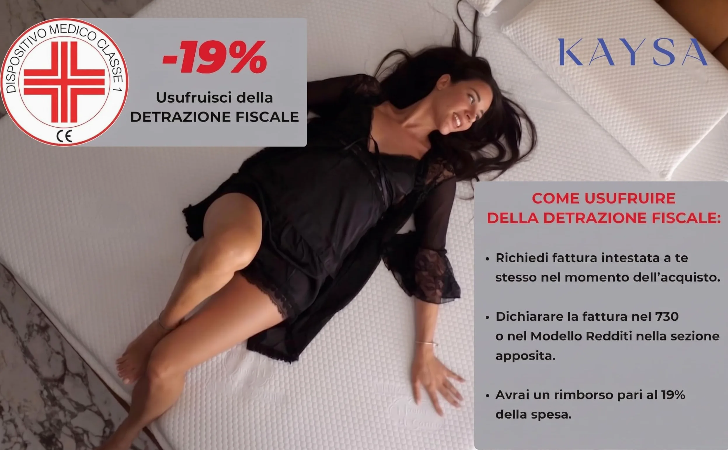 Nuvole di Sonno Topper Serenity Matrimoniale 160x190 Ortopedico in Memory Foam Alto 6cm 7 Zone, Materasso Correttore, Elastici Regolabili, Sfoderabile, Made in Italy, Disp.Medico Detraibile n.2781798
