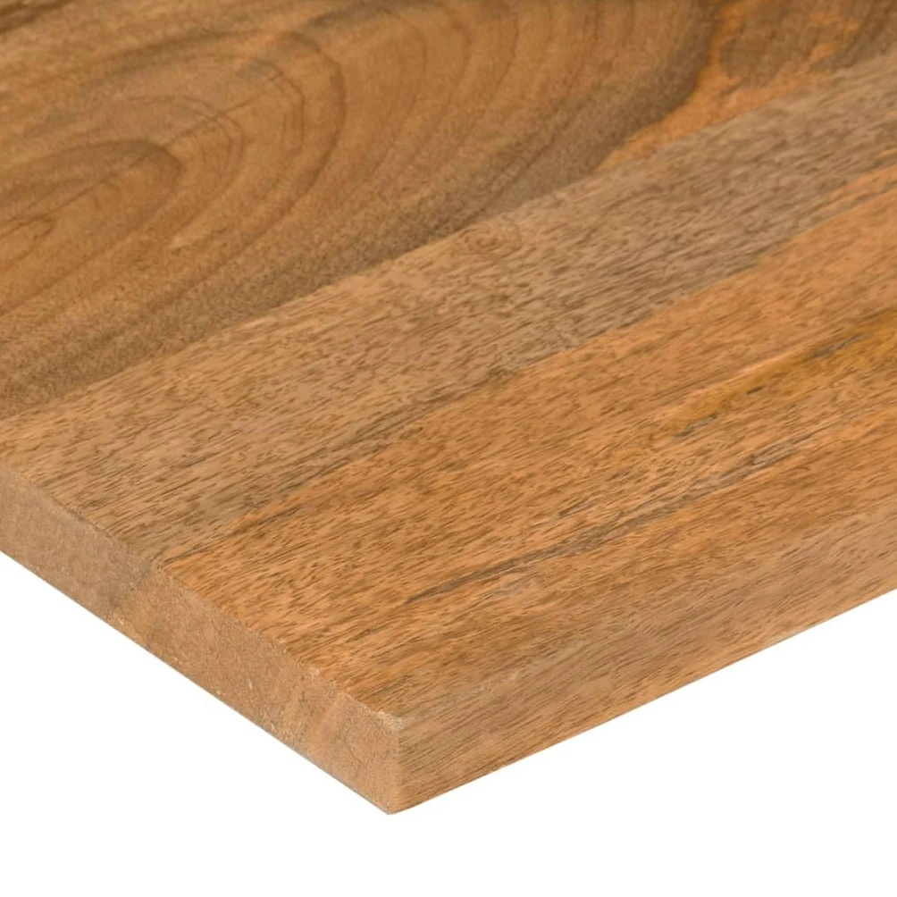 vidaXL Piano Scrivania con Curva 120x50x2,5cm Massello Grezzo di Mango