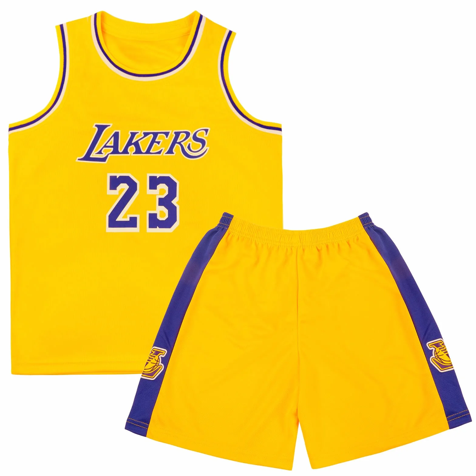 Completo Basket Bambino, 2 Pezzi Senza Maniche Maglia Basket Bambino, Magliette e Pantaloncini da Basket, Completo Pallacanestro Ragazzo